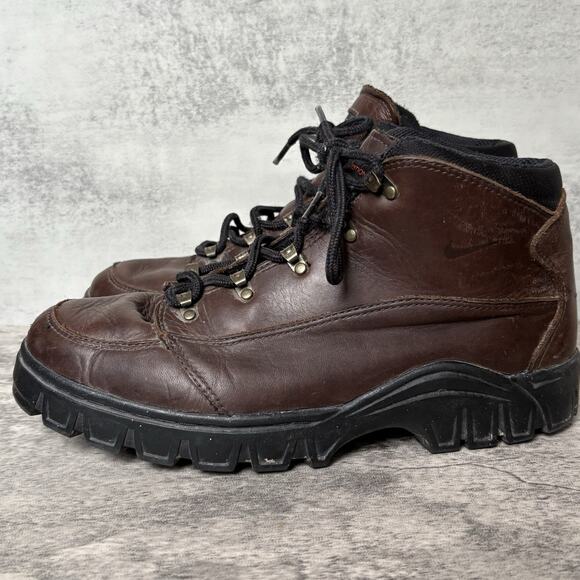 Nike ACG Vintage VTG Y2K Brown Leather Hiking Boots Men’s Size 10 185149-281 main image 4